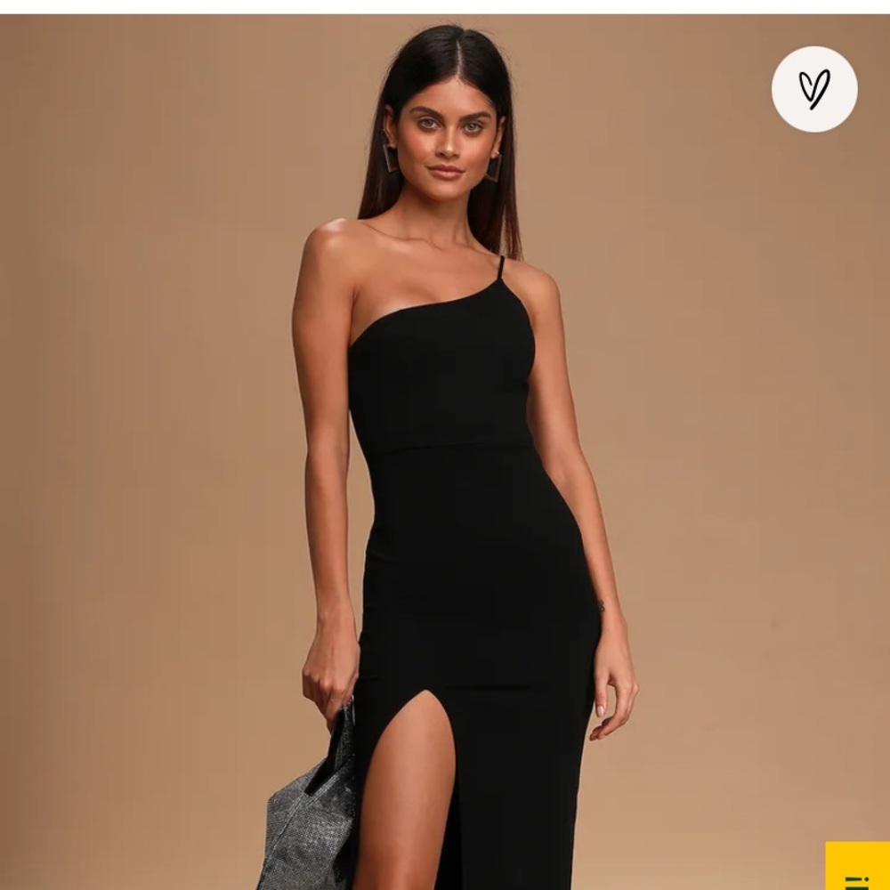 lulus keeper of my heart black one-shoulder maxi dress